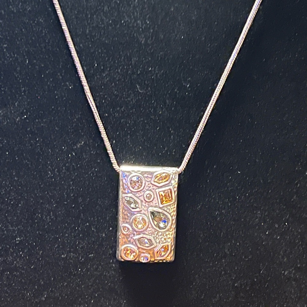 Brighton Multi Stone Rectangular Necklace - image 1